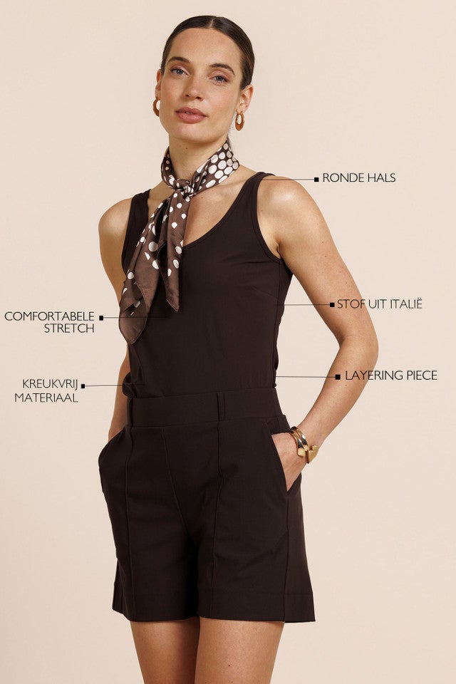 STUDIO ANNELOES 91544 Novi top - espresso