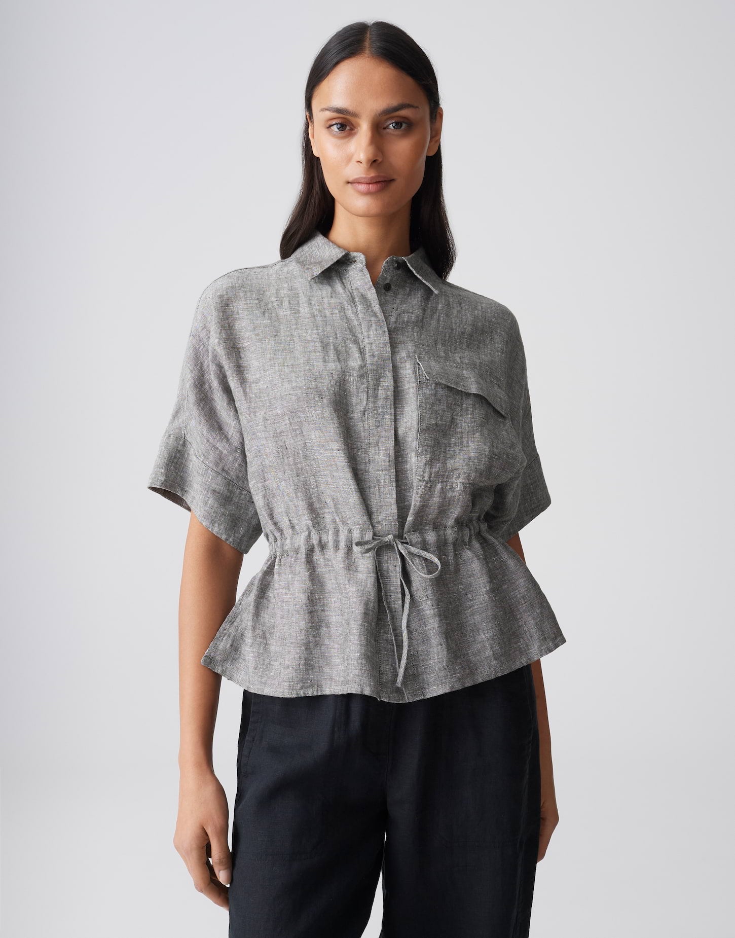 OPUS 10574913218444 Faluri getaillerde SS Blouse