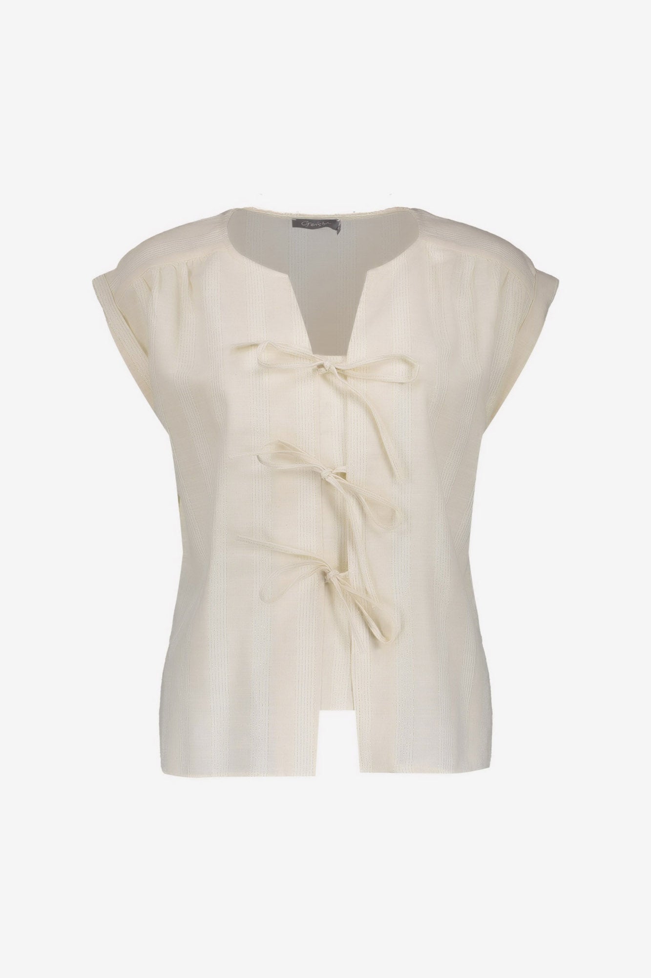 GEISHA blouse met sierlijke striksluiting en lurex 63152-32