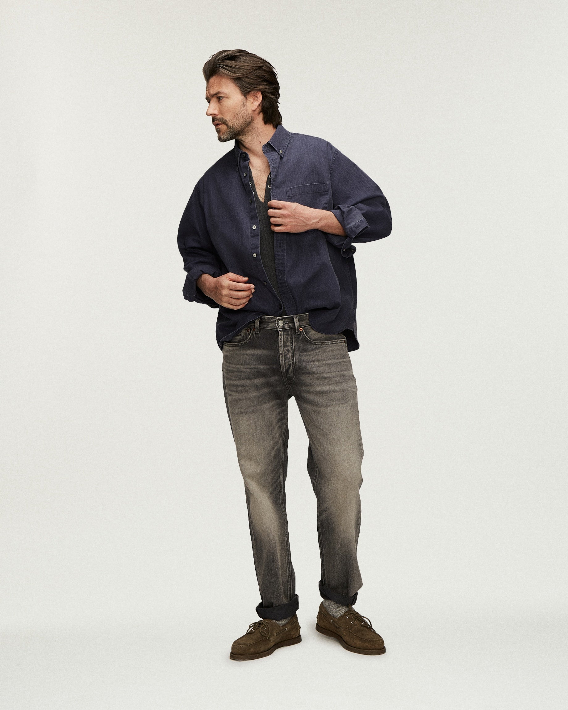 DENHAM 01-26-07-11-023 RIDGE HUNTER straight fit jeans