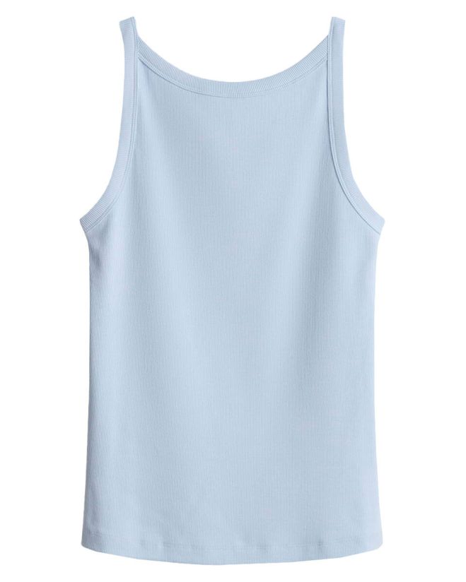 OPUS 10553510409106 Izli Strappy top van fijn geribd tricot-seasalt