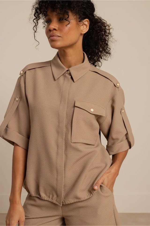 STUDIO ANNELOES 13666 Nellie waffle blouse