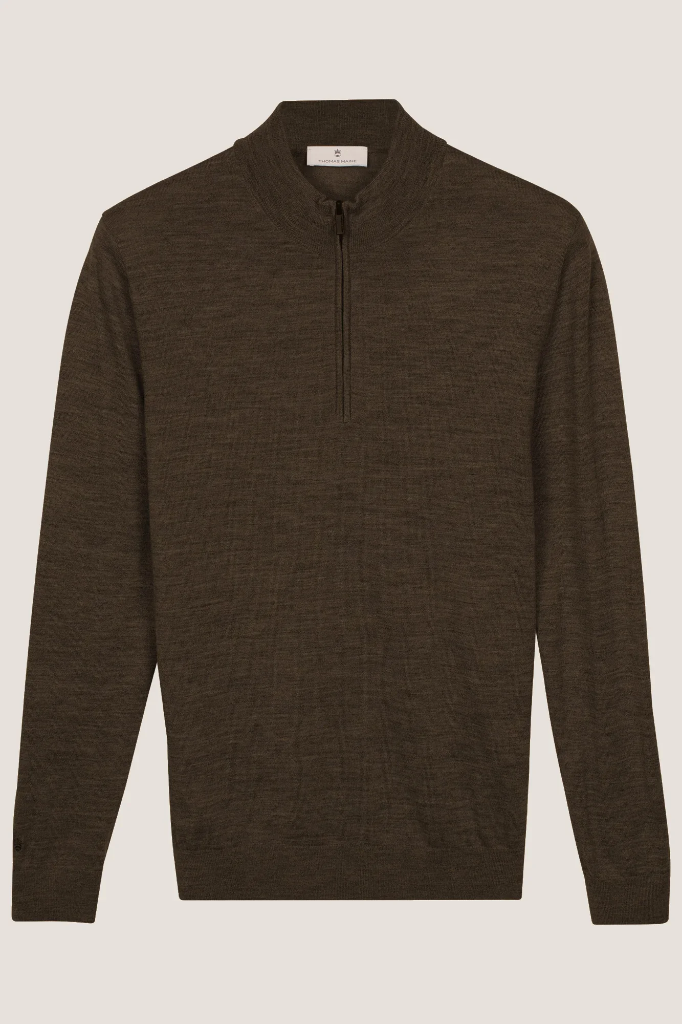 THOMAS MAINE 6284TM100 1/2 Zip up bruin