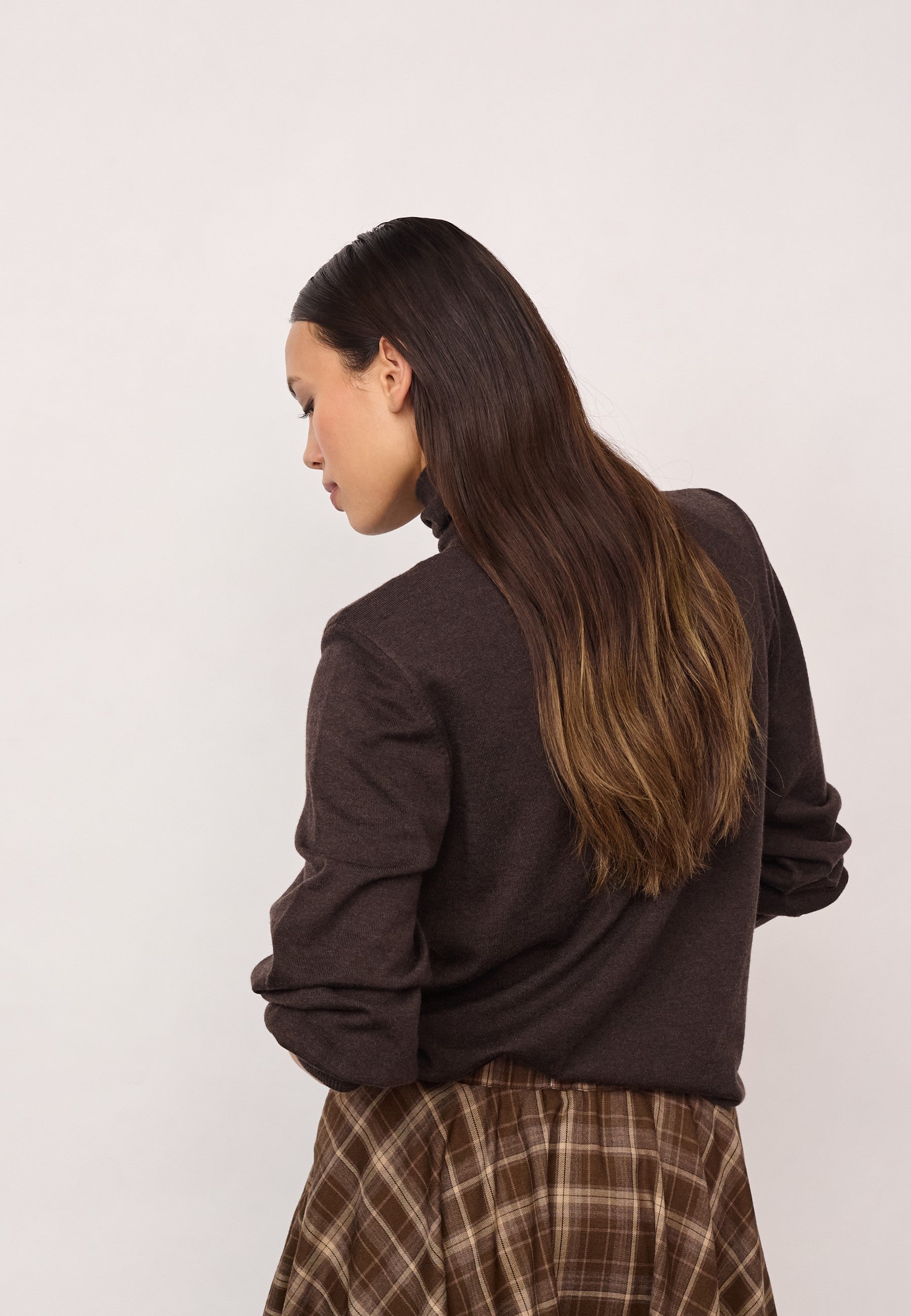 CO'COUTURE 500213 CoryCC PadRoll-NeckKnit-DarkBrown