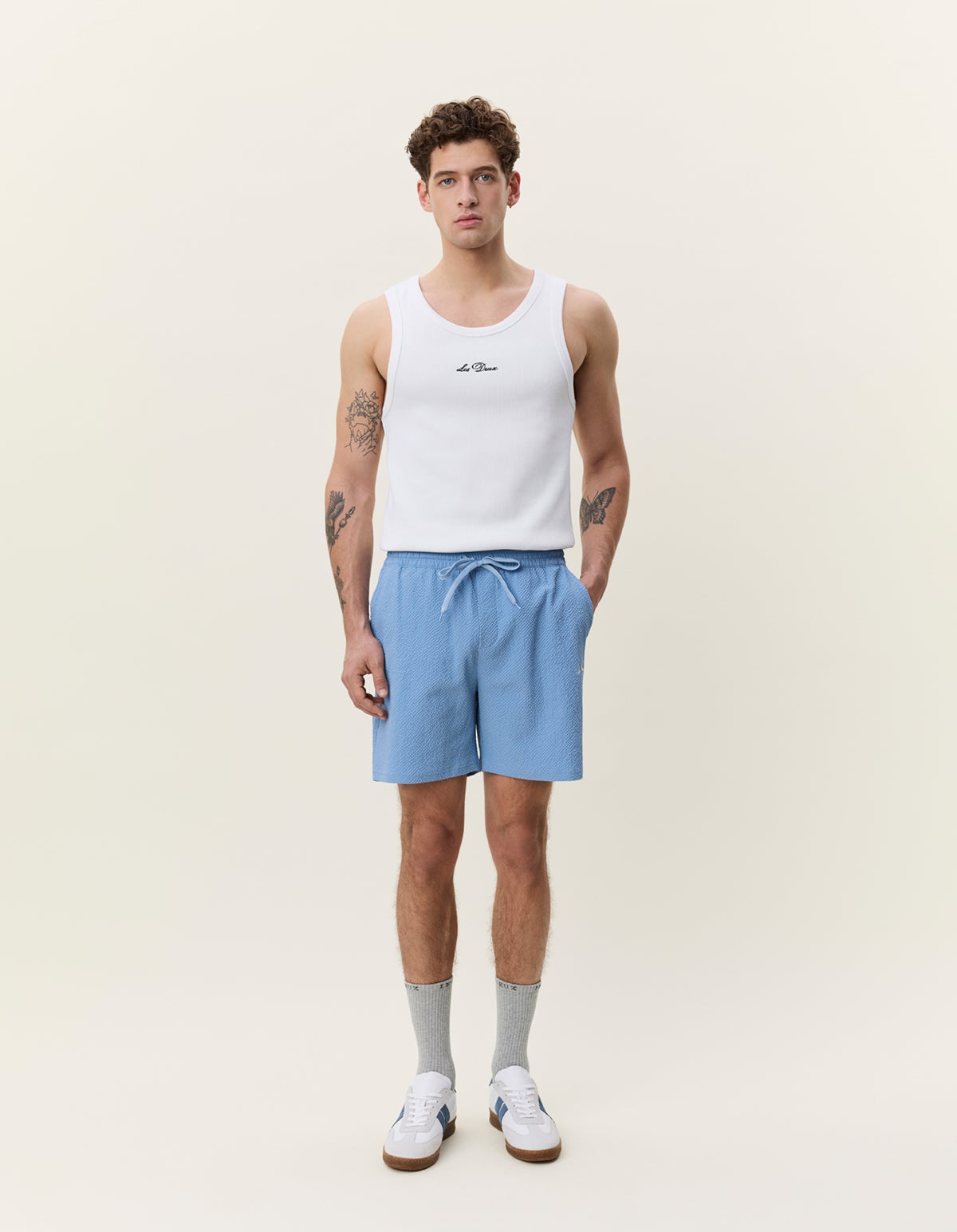 LES DEUX Seersucker Swimshorts 1001795 - Allure