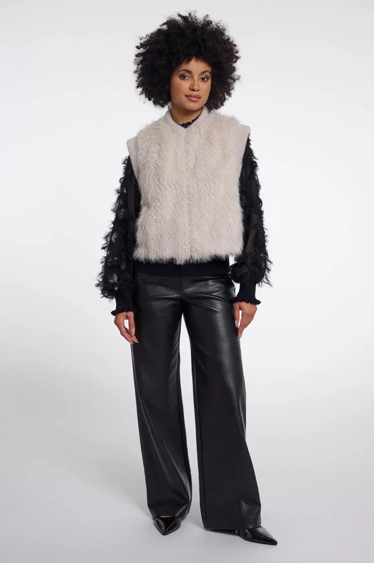 RINO & PELLE Alvita.7002612  Faux fur waistcoat-birch