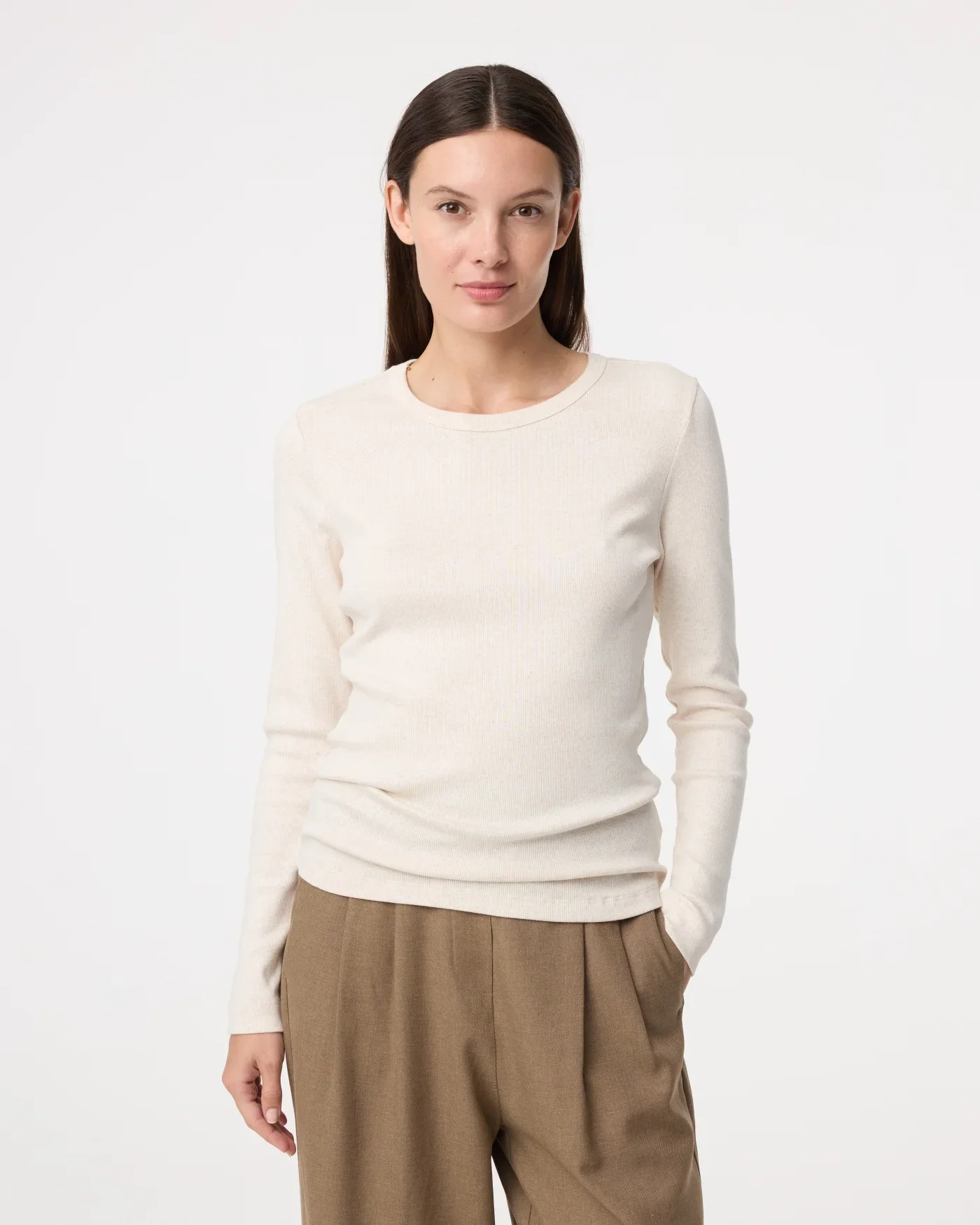 KNIT-TED 262P129 Kaley Top -zand melange