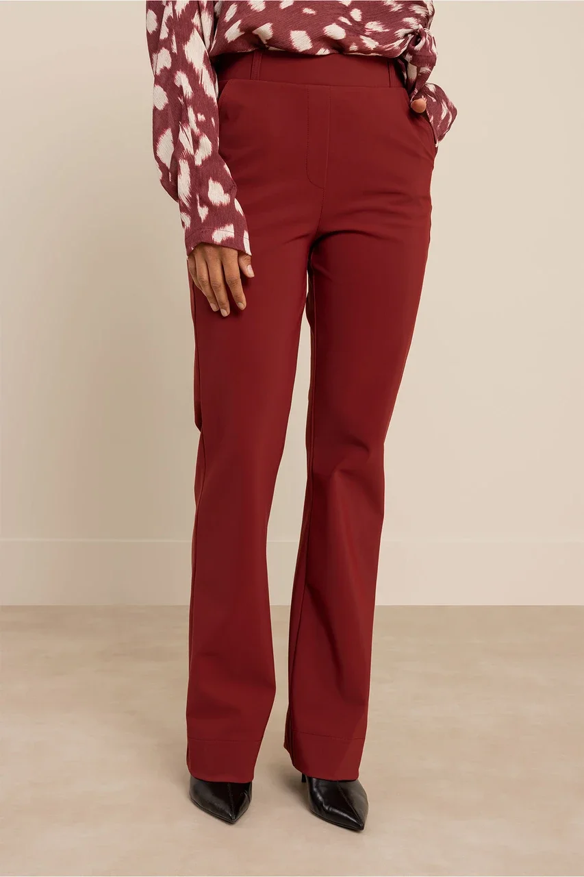 STUDIO ANNELOES 14293 Flair bonded trousers-red wine