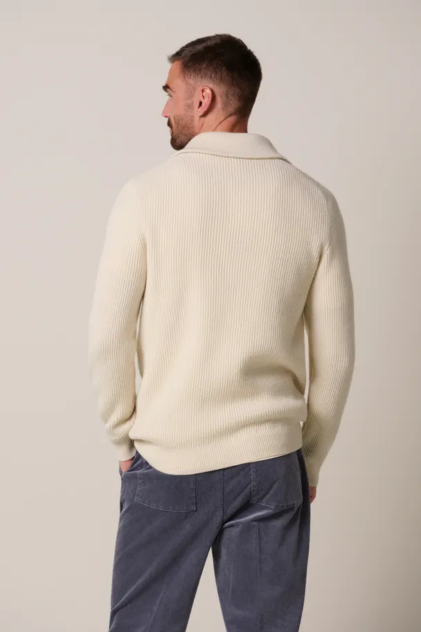 PROFUOMO PPXJ30058H Zand pullover half zip