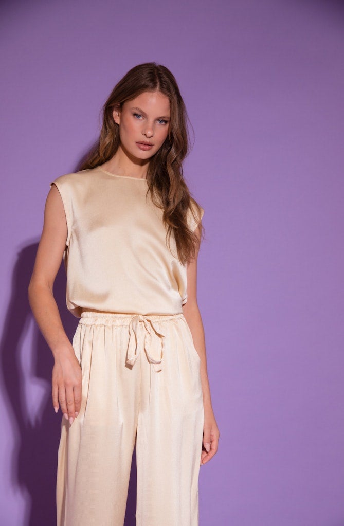 AMAYA Amsterdan Fleur top - Beige