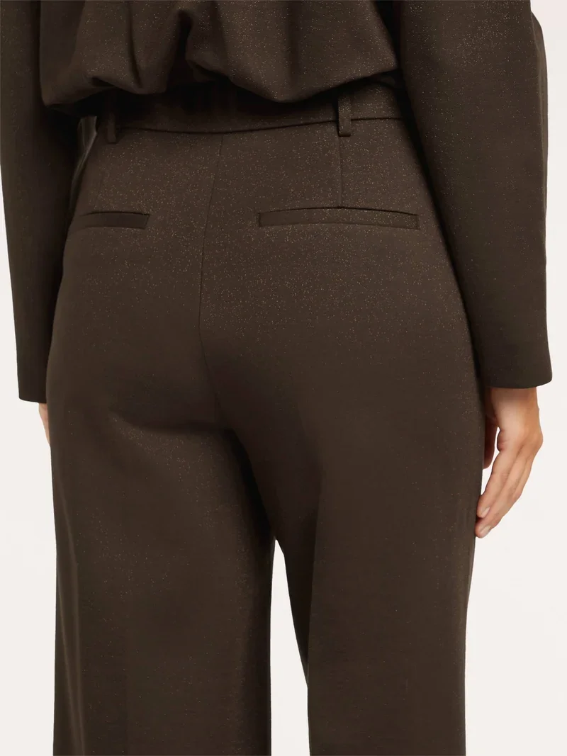 BEAUMONT BC55175263 AYLE pantalon dark chocolate + lurex
