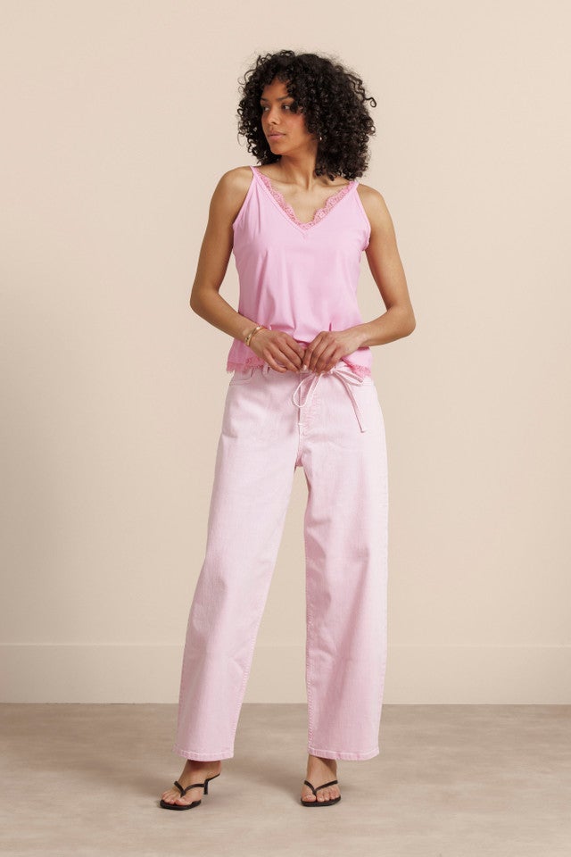 STUDIO ANNELOES 13922 Babet denim trousers-pop pink