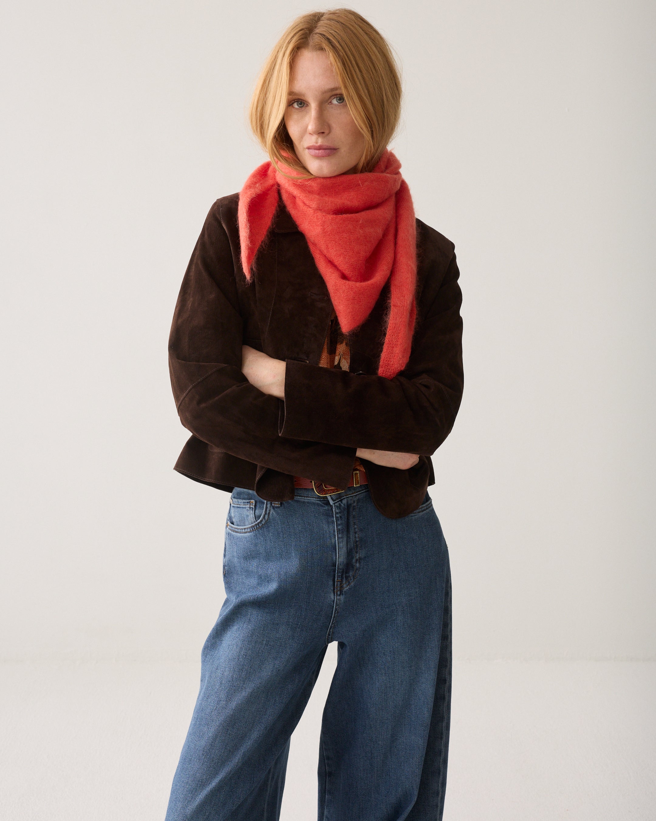 SUMMUM Driehoekige sjaal mohair 8s1122-8641
