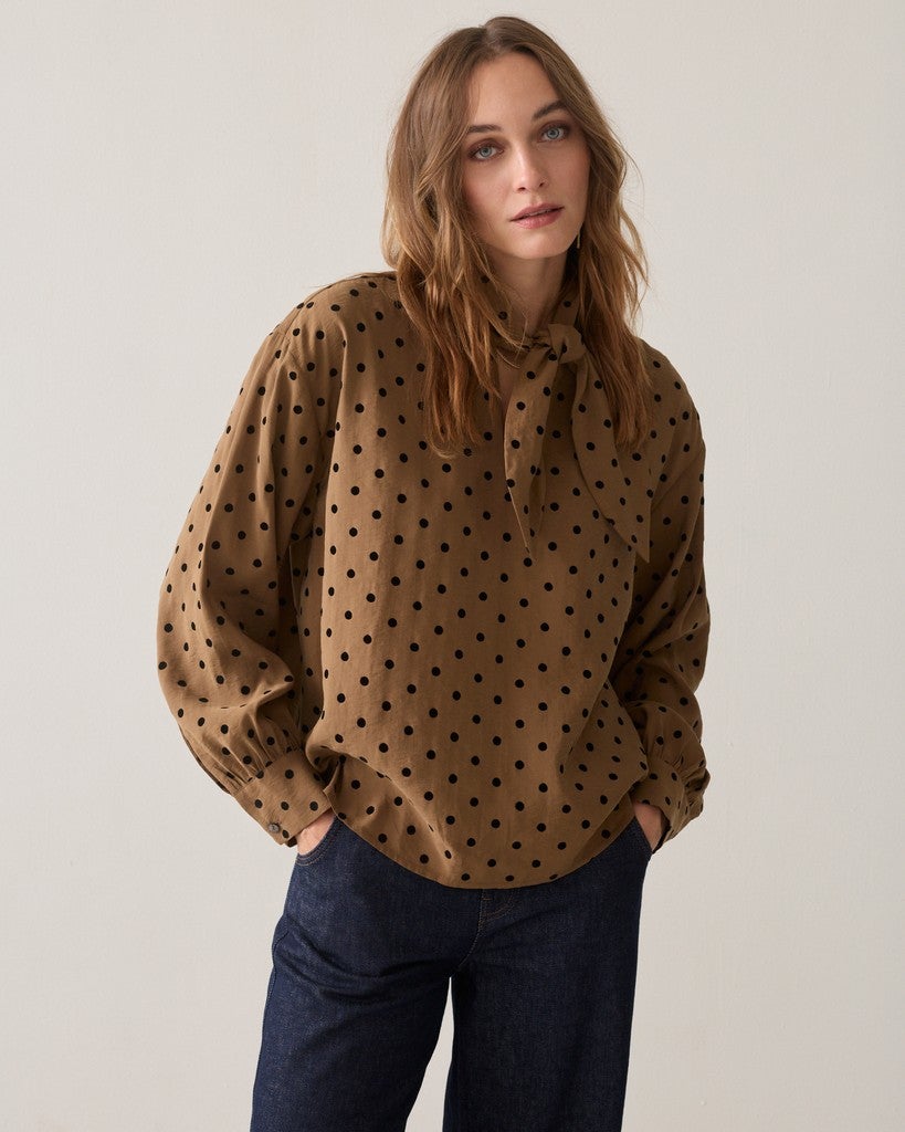SUMMUM Boxy top stippenprint 2s3609-12545