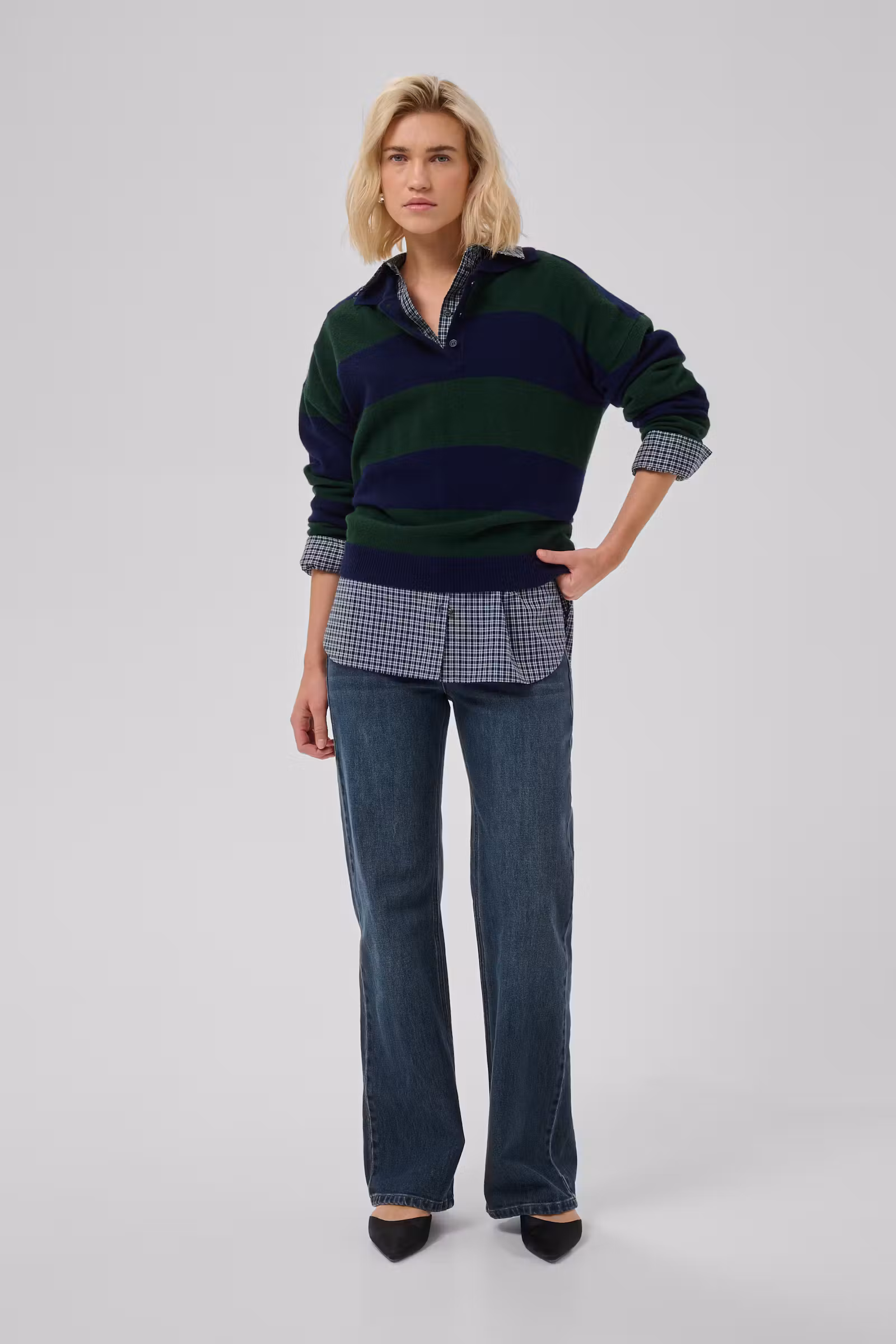 My Essential Wardrobe 10705697 MWJola Knit Polo Pull