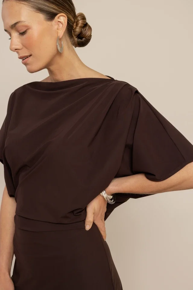 STUDIO ANNELOES 13819 Ineke dress-espresso