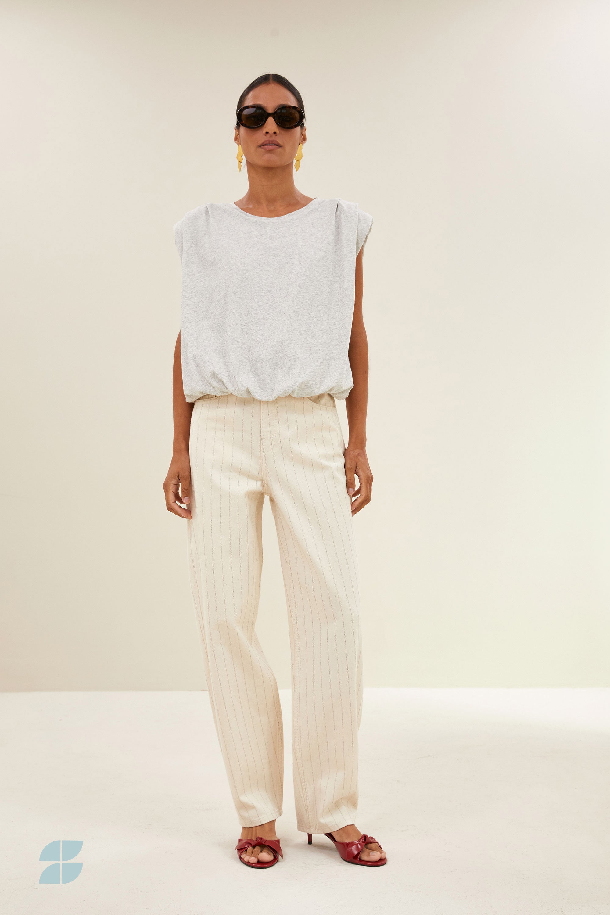 BY-BAR 26218001 Lew SilverStrip Pants
