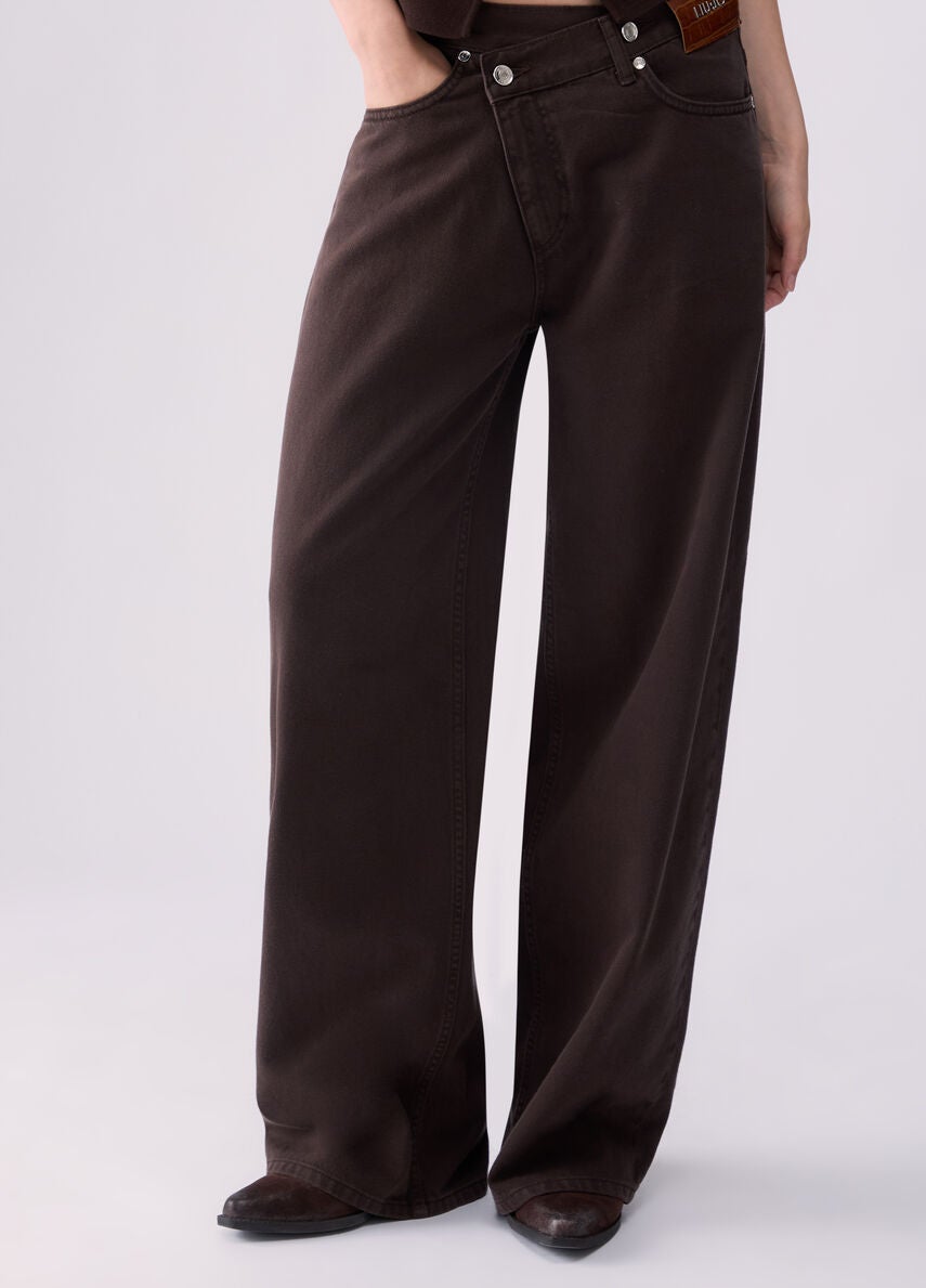 LIU JO UF6160T581A Pant Straight Awry- Mole