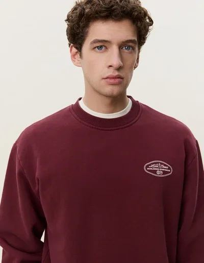 LES DEUX 1002315 WORLDWIDE SWEATSHIRT bordeaux