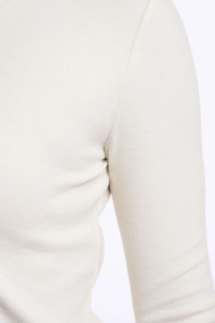 RINO & PELLE Idil.7002613 Crewneck long sleeve top-snow white