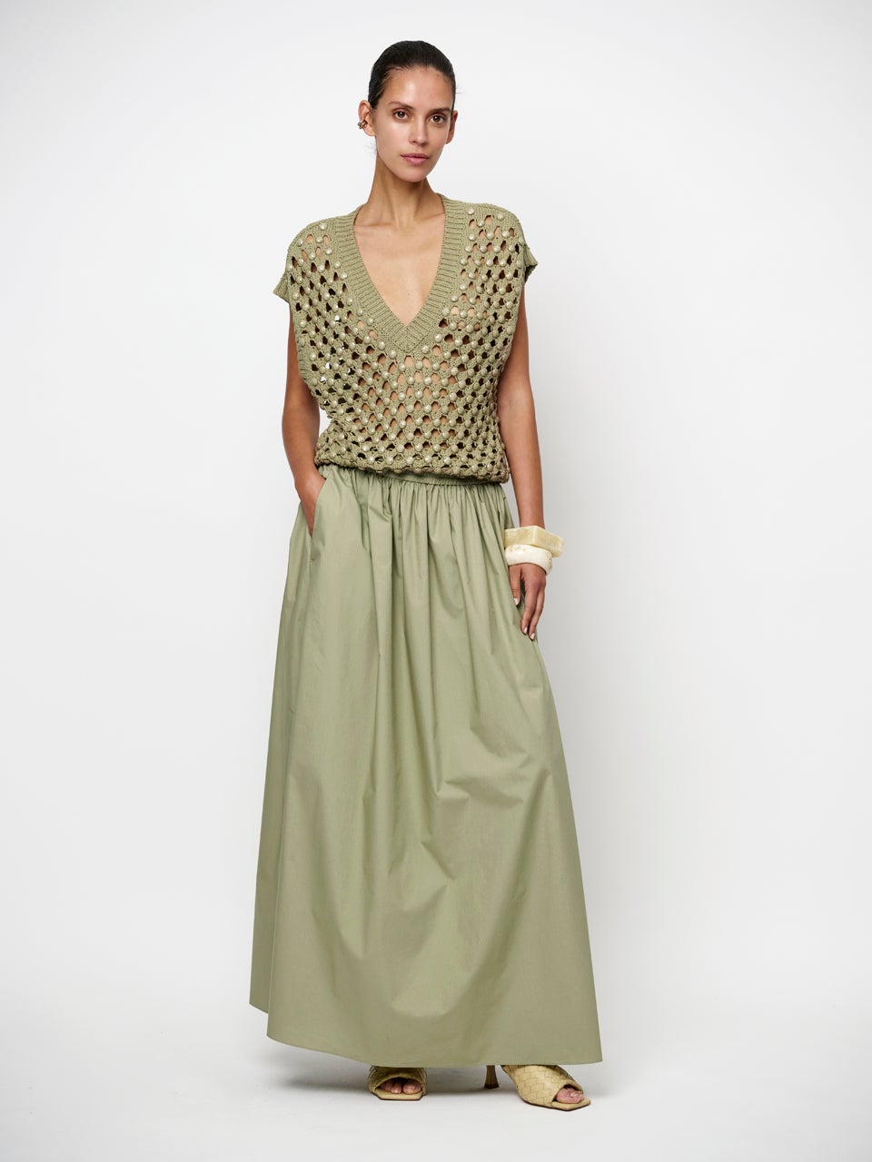 DANTE 06 262225 Callas embellished open knit top