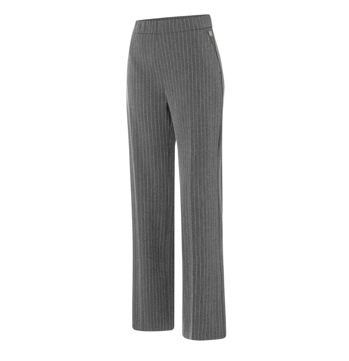 MAC 0140 3055-00 CHIARA Wide Pantalon-smoked grey stripe