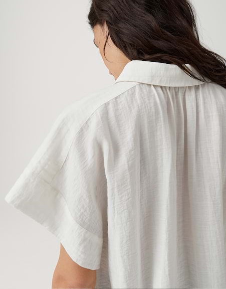 OPUS 10596814334451 Festelle Blouse met korte mouwen
