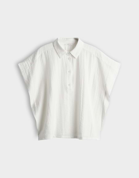 OPUS 10596814334451 Festelle Blouse met korte mouwen