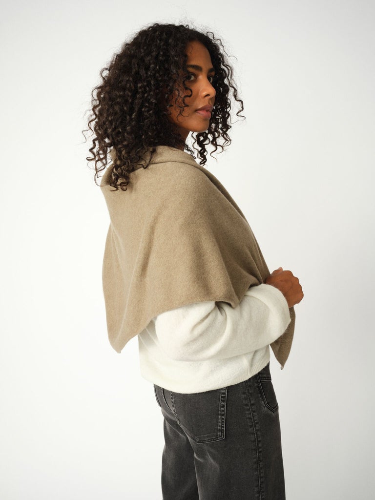 173150 MMEnata Cashmere Knit  Scarf - Brindle