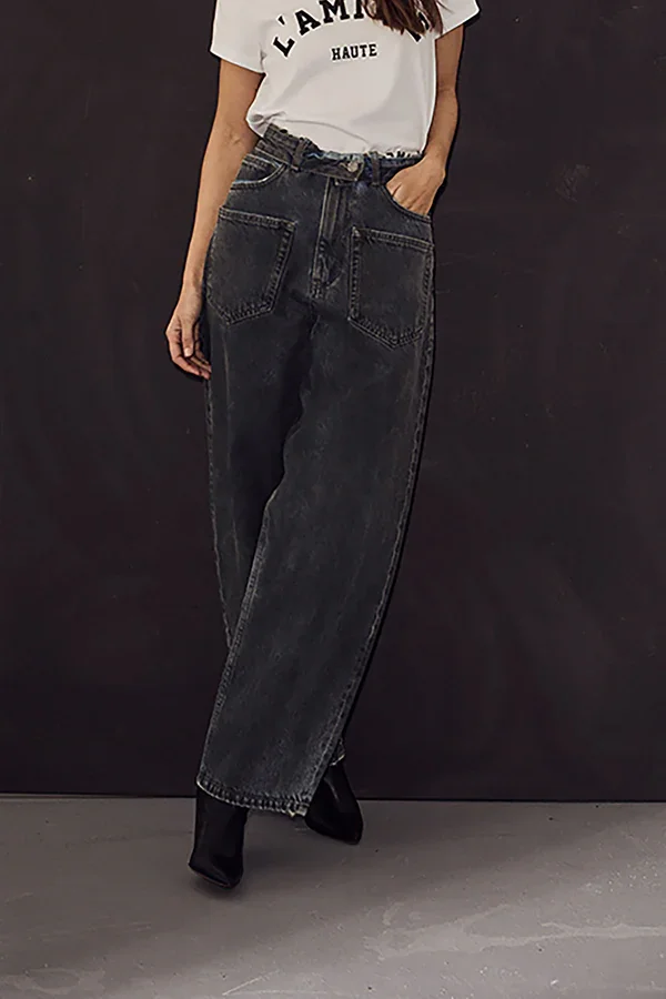HAUTE L'AMITIE HL10740 Flip Waist Pocket Tall Jeans