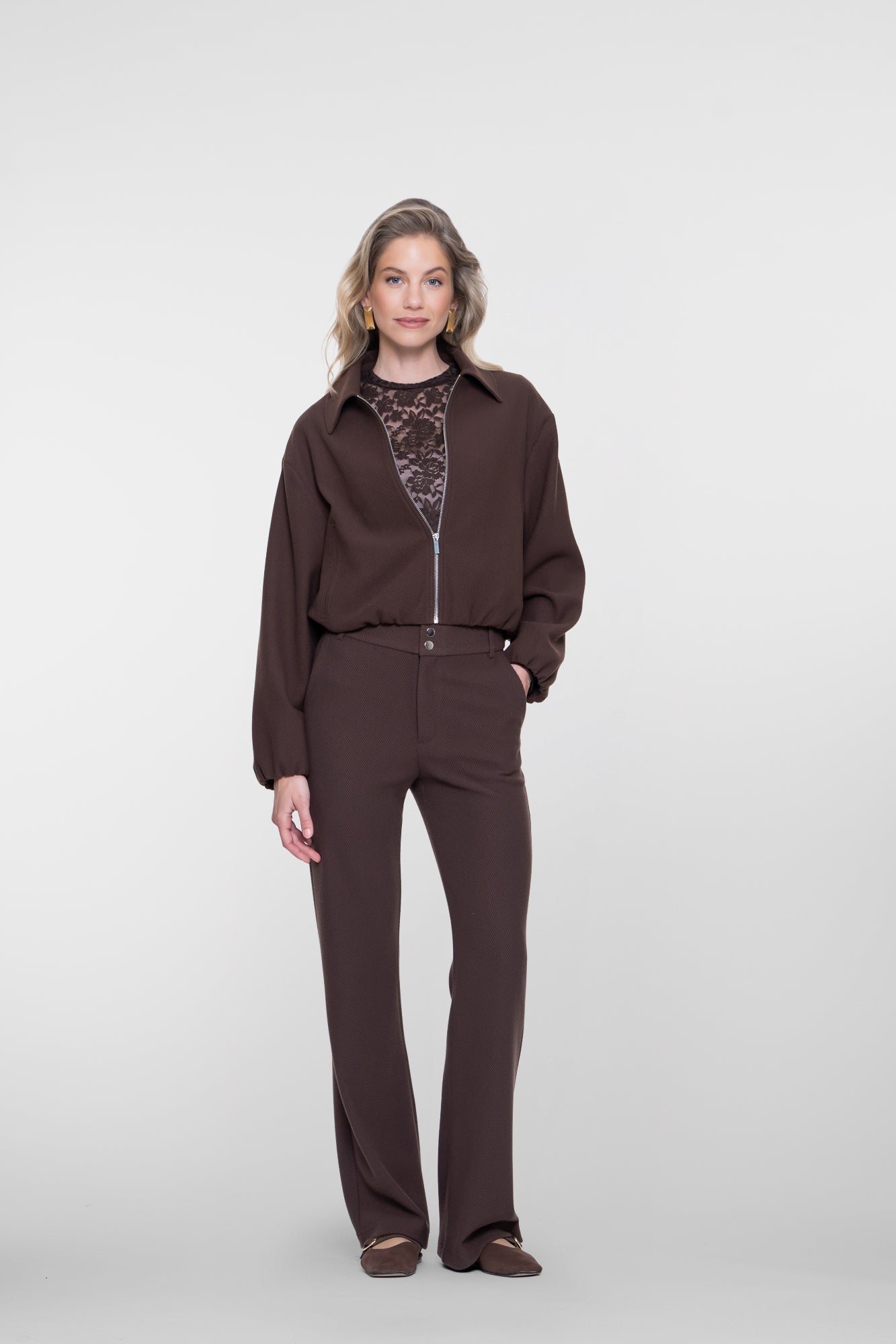 GEISHA 61587-21 COMFY FLARED PANTS