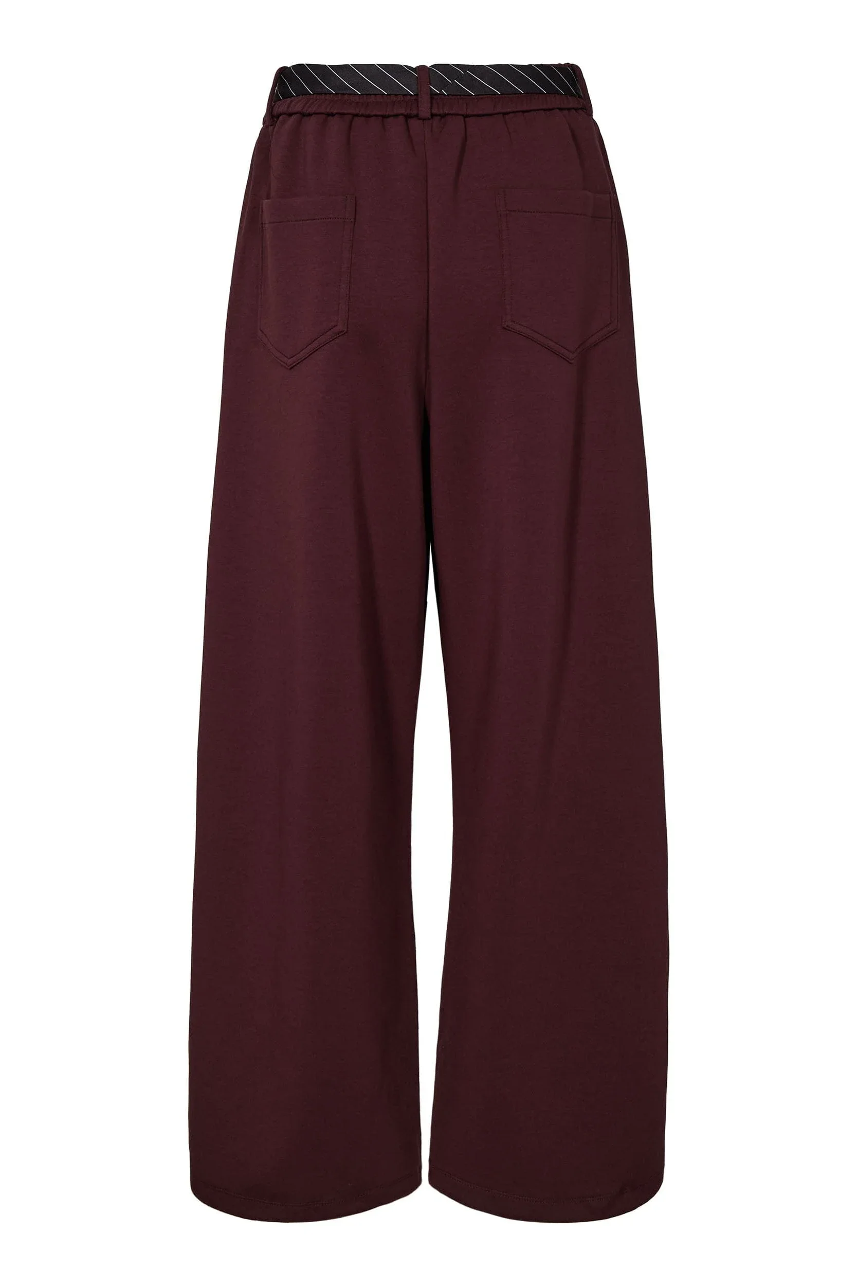 HAUTE L'AMITIE HL11000 Maxi Split Tie Tall Pant- Wine