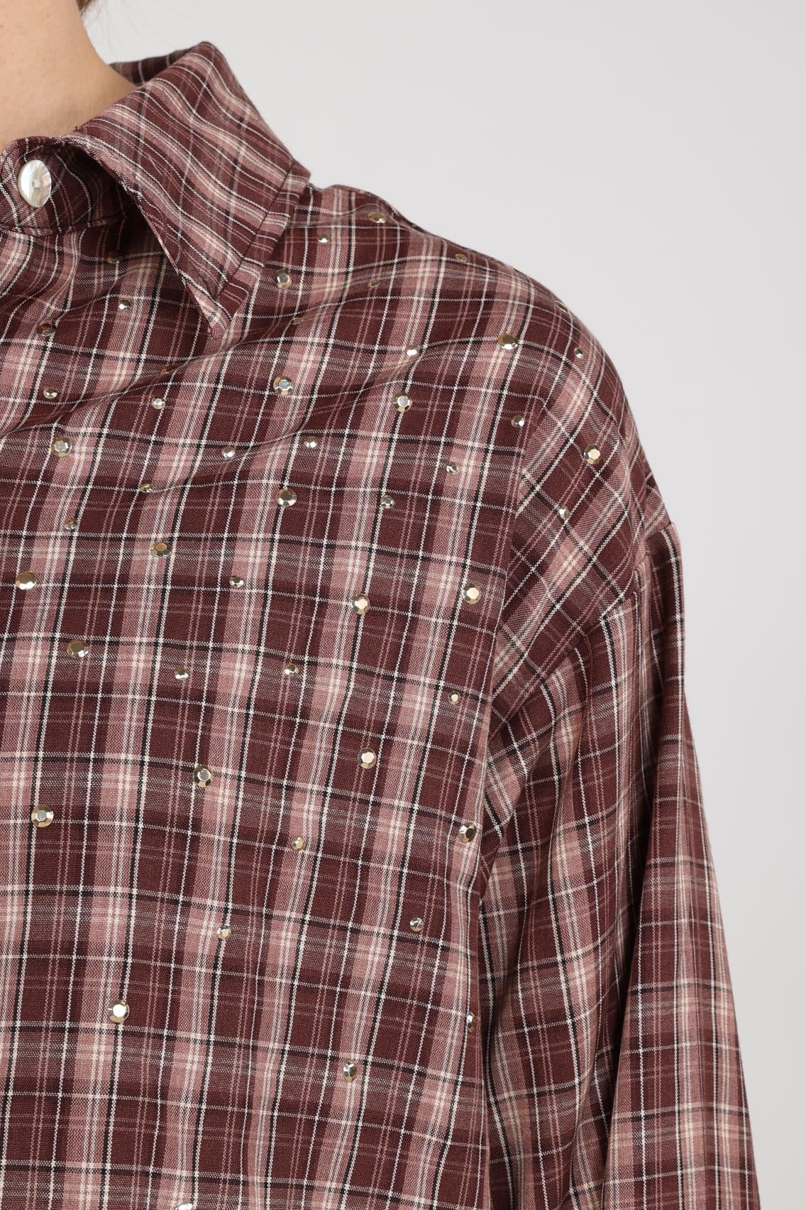 NUKUS NKF02260 Macy Blouse Check-Cherry/Rose