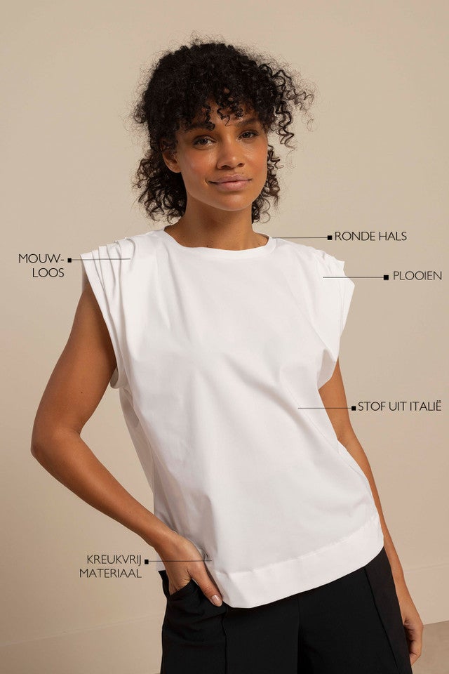 STUDIO ANNELOES 91541 Leona top - off white