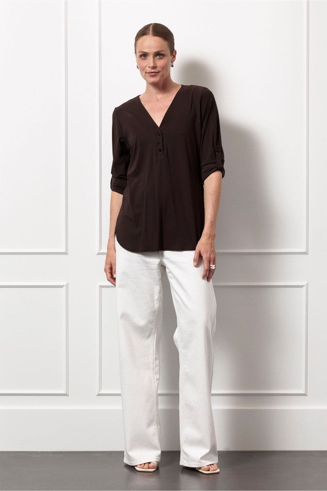 STUDIO ANNELOES - 94842 Evi blouse espresso