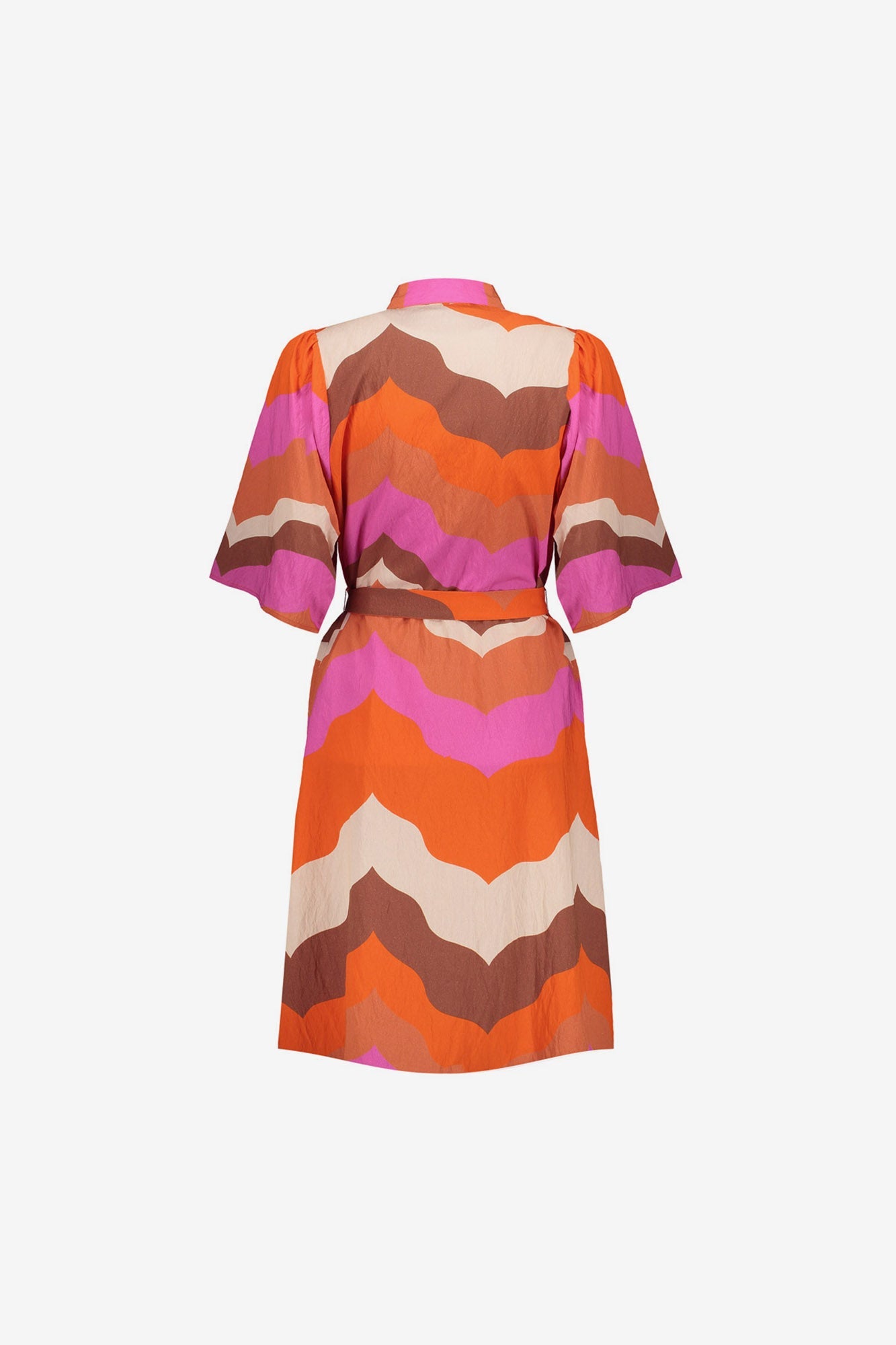 GEISHA Jurk met grafische waveprint en vlindermouwen 67103-20