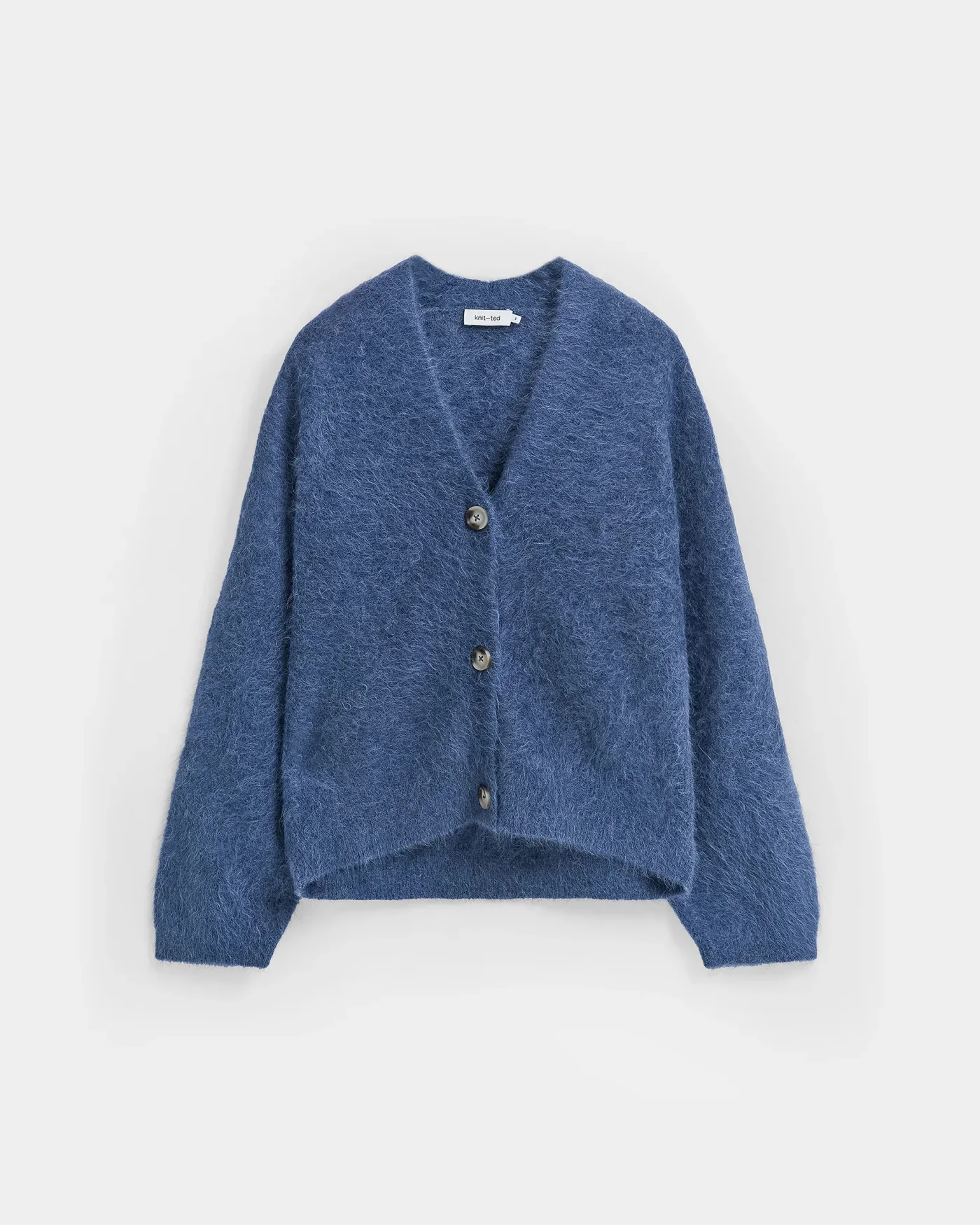KNIT-TED 262P047 Maris Cardigan - mid bleu