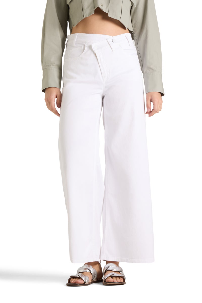 Cambio 7609 0132-02 Baggy Asymmetric-Pure White