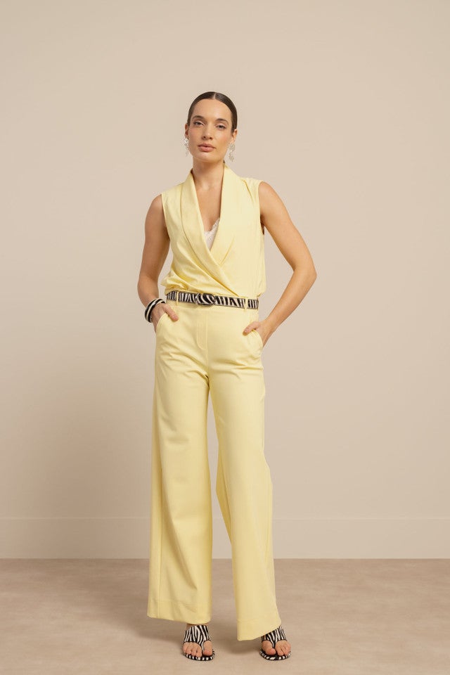STUDIO ANNELOES 13873 Lexie bonded trousers-butter yellow