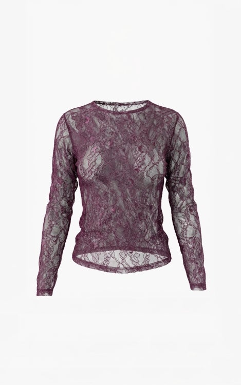 AIMEE THE LABEL TonnyW6 lacetop-Burgundy