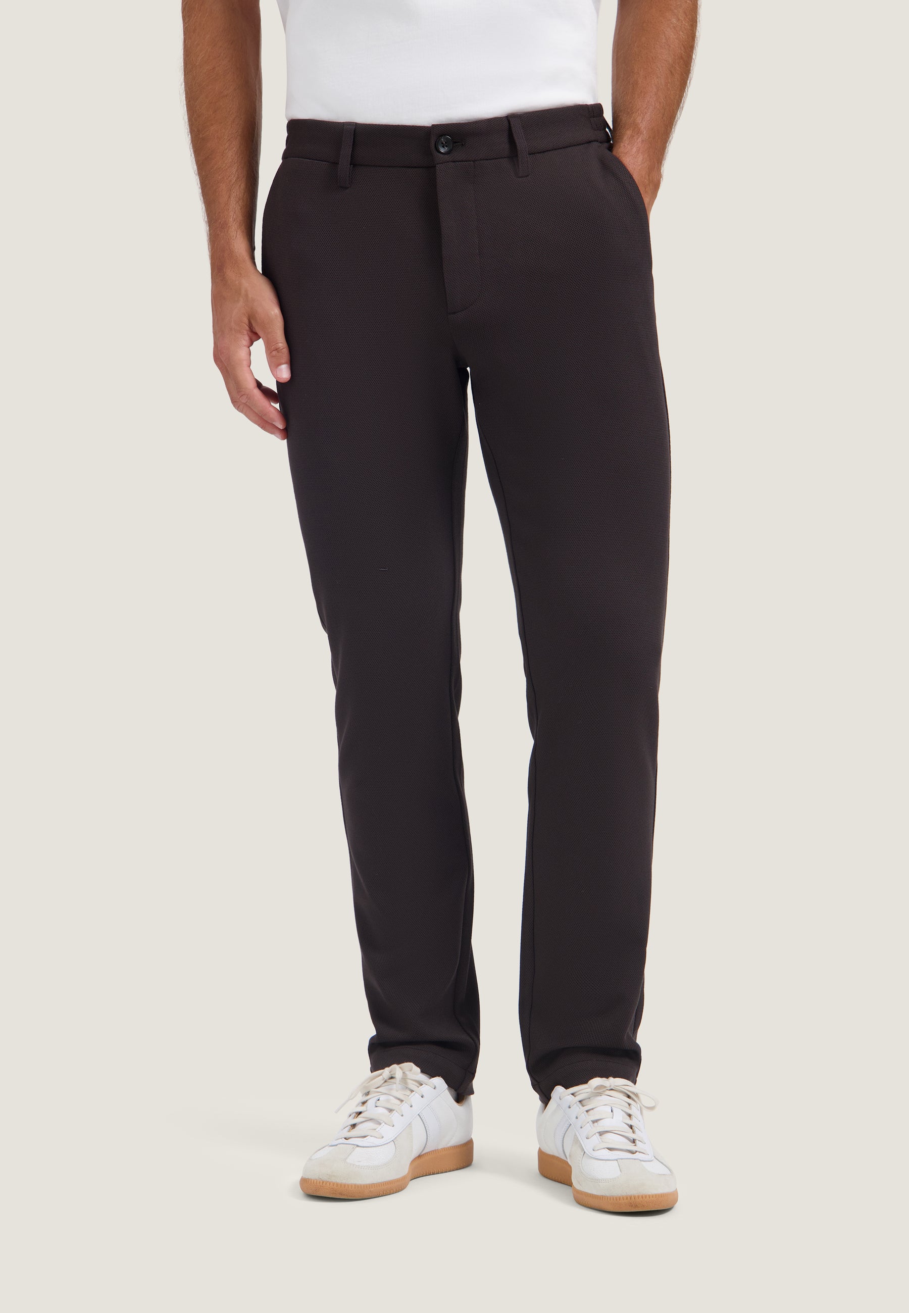 DESTREZZED 502034 MARLON PIQUE CHINO-Dk. Brown