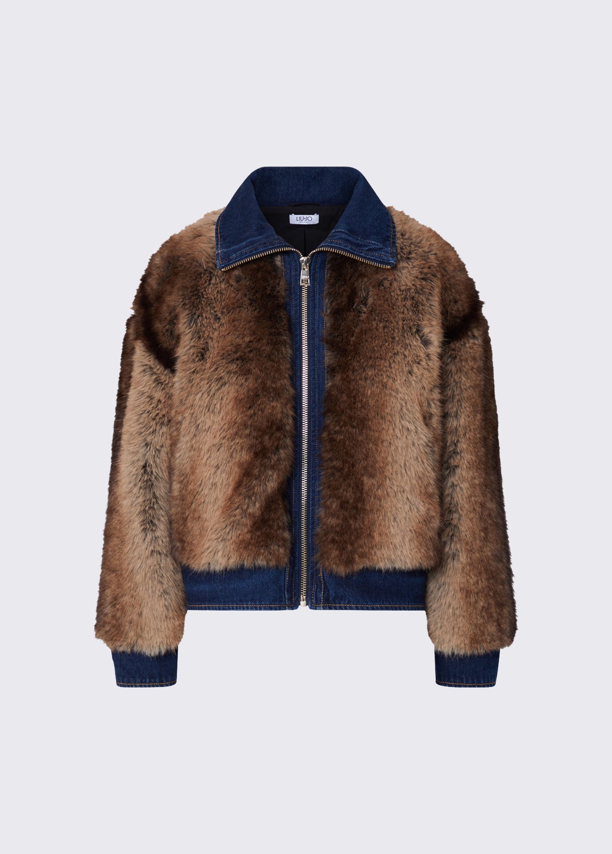 LIU JO UF6153E1158 Giubbino Deni.Soft denimjack + im bont