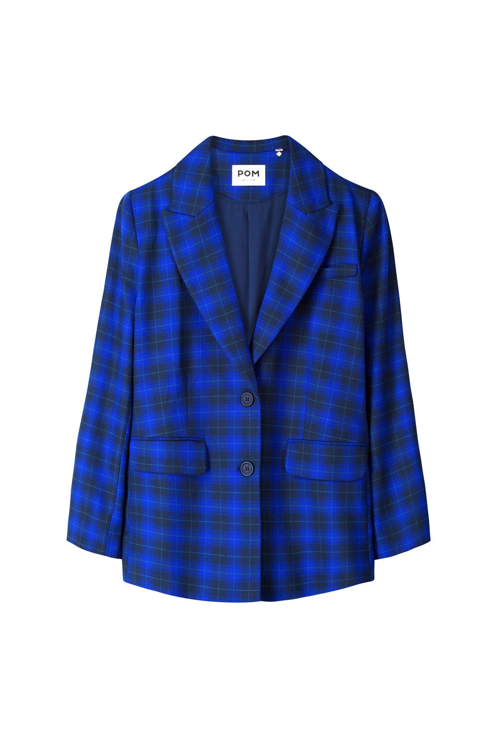 POM SP9787 BLAZER - Laurie Check Blue