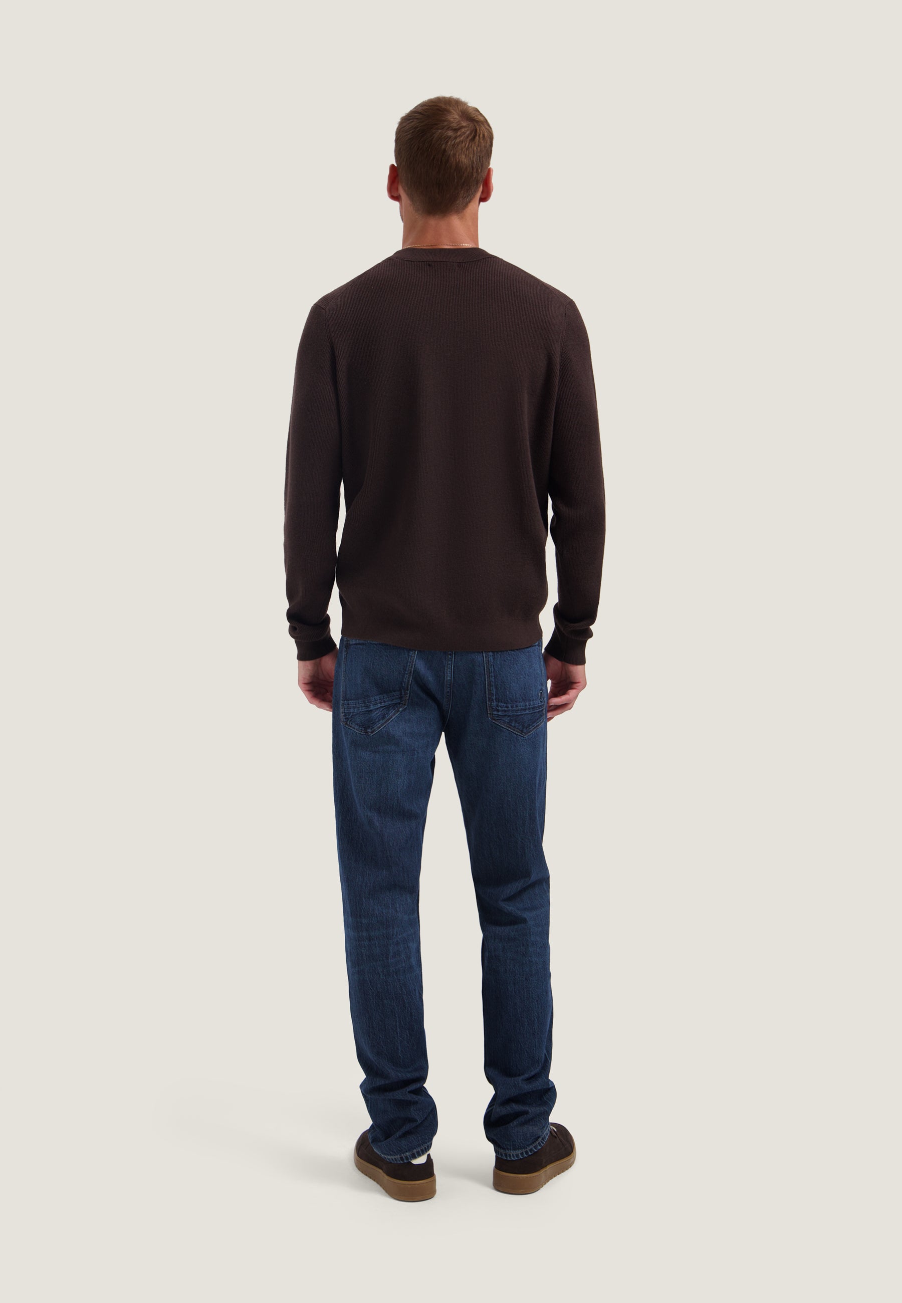 DESTREZZED 406824 OSCAR RIB MOCKNECK-Dk. Brown