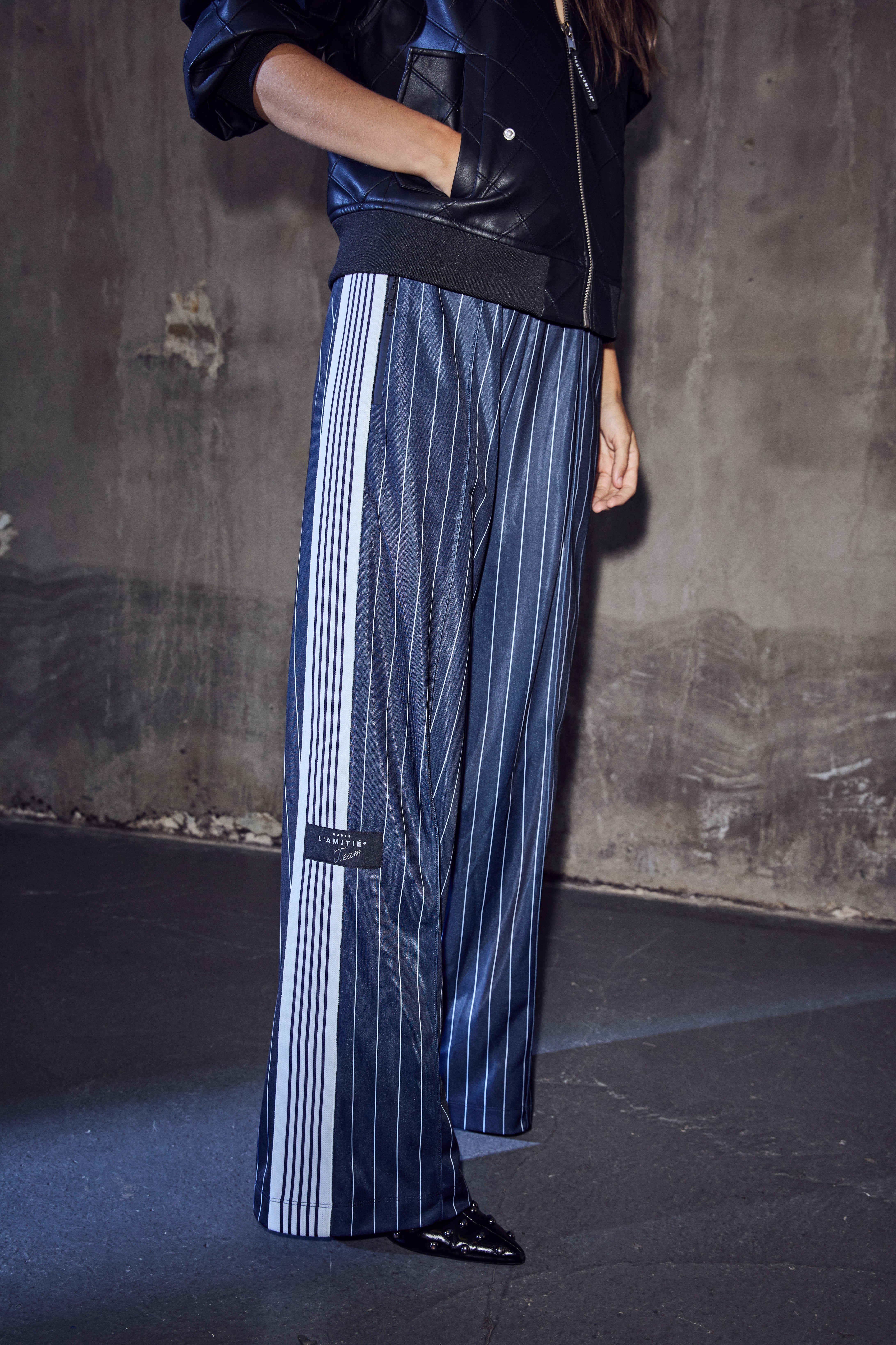 HAUTE L'AMITIE HL10578 Baggy PinStrip TT Pant
