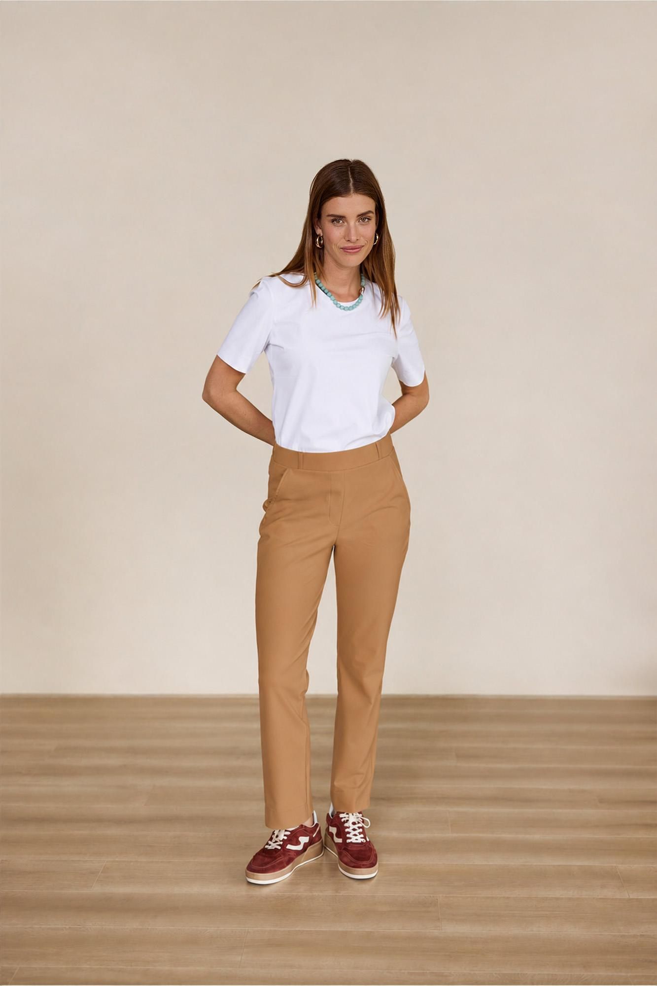 STUDIO ANNELOES 14044 Anne bonded trousers- Camel