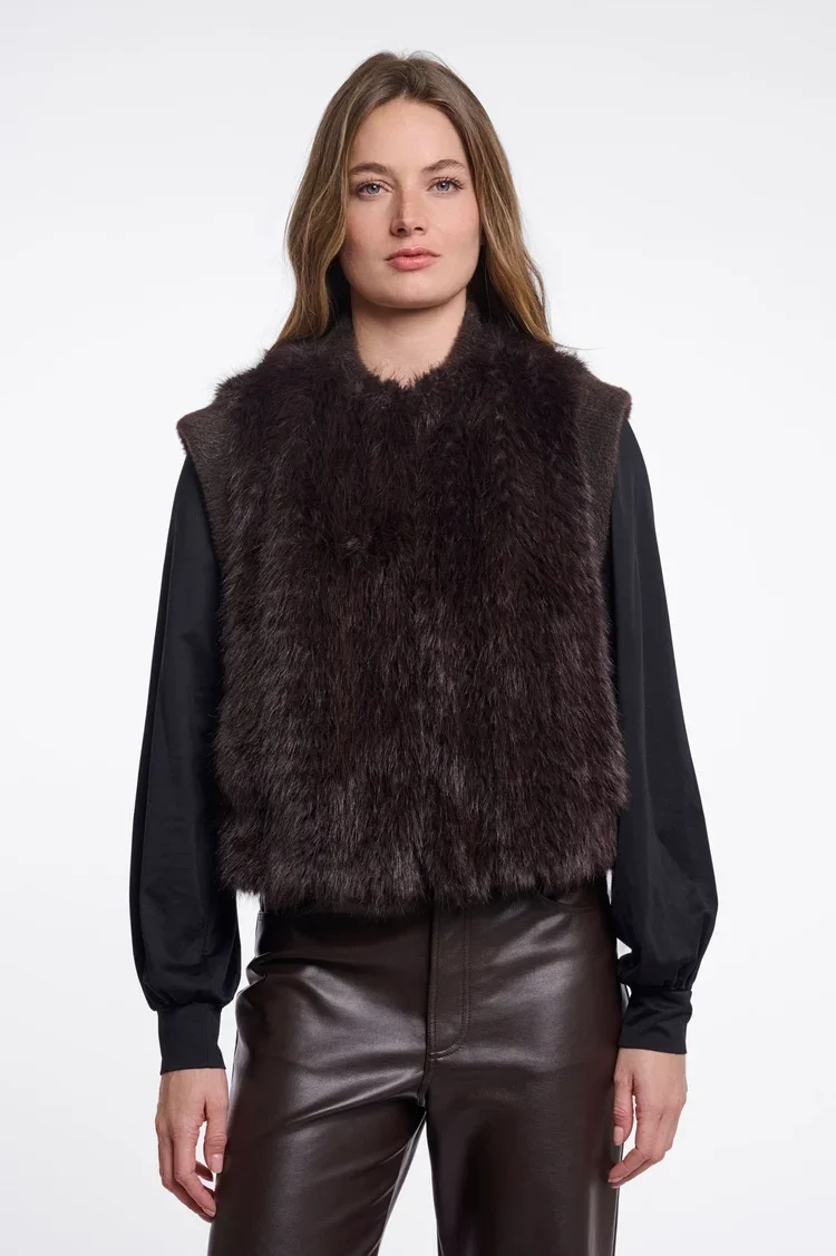 RINO & PELLE Alvita.7002612 Faux fur waistcoat-peated