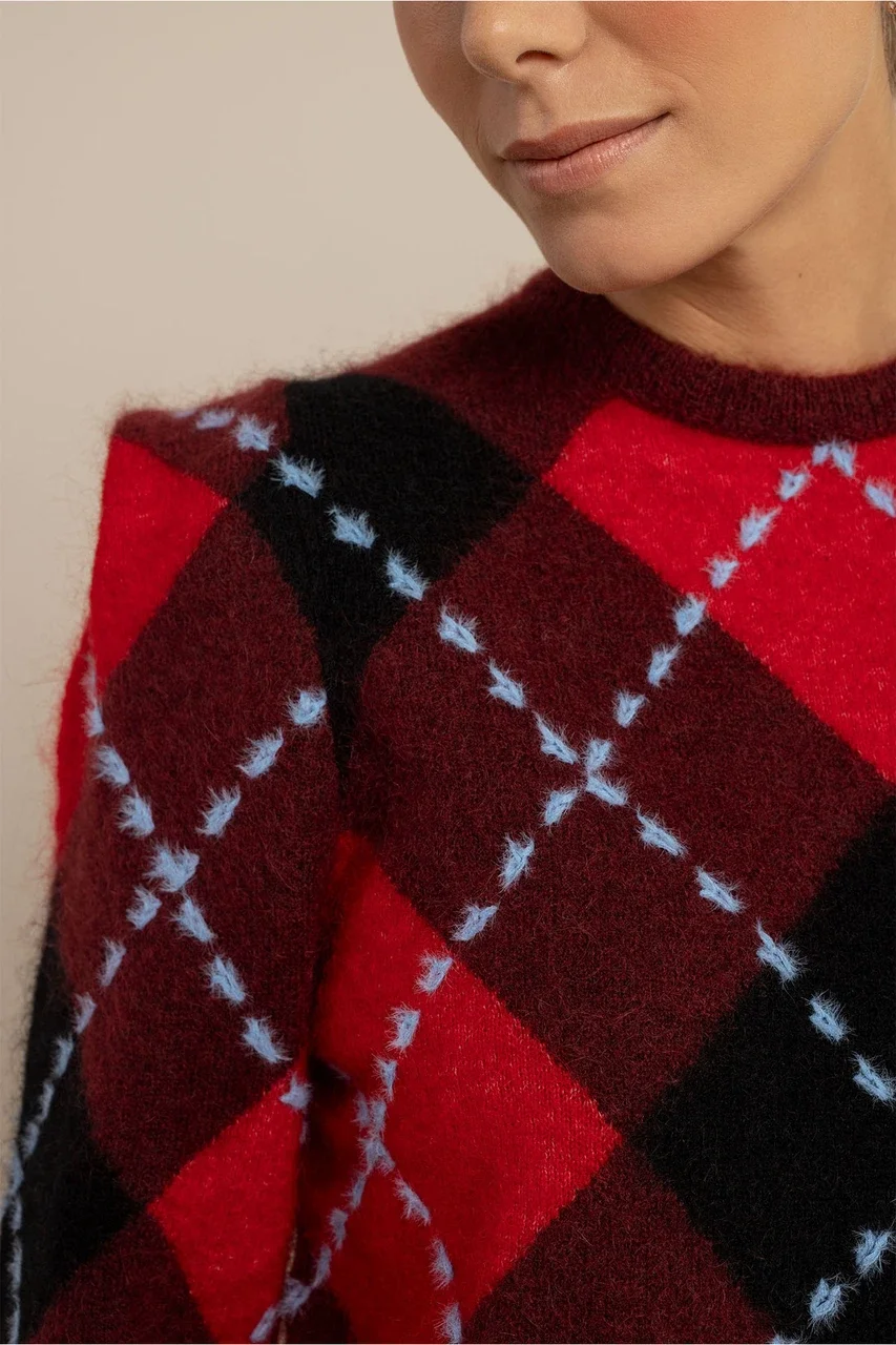 STUDIO ANNELOES 14315 Arly argyle pullover