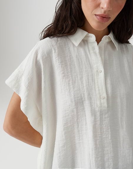 OPUS 10596814334451 Festelle Blouse met korte mouwen