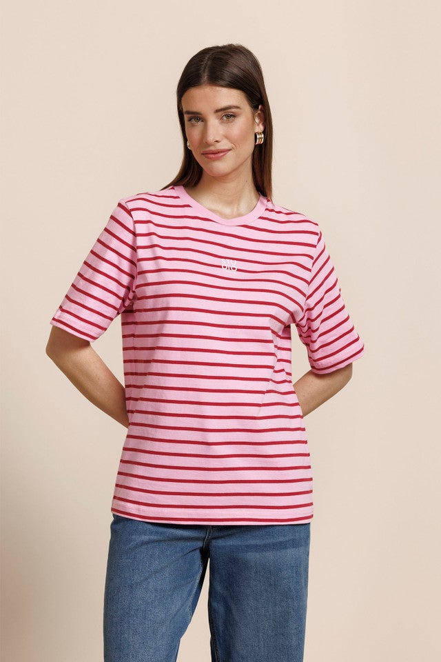 STUDIO ANNELOES 13689 Stripe studio floor t-shirt